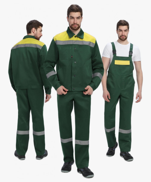 Костюм Лигор-2 СОП (тк.Смесовая,210) п/к, зеленый/желтый