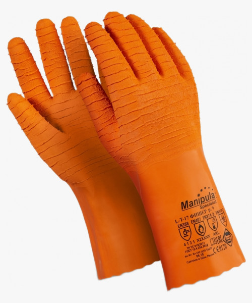 Перчатки Manipula Specialist® Фишер (интерлок+рельефный латекс 1,6мм), L-T-17/CG-948