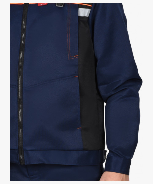 Костюм СИРИУС-ПРАКТИК куртка, брюки, темно-синий с черным и СОП