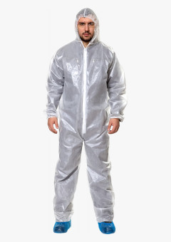 Комбинезон одноразовый ламинированный спанбонд 40 гр/м2 белый (ЧЗ)