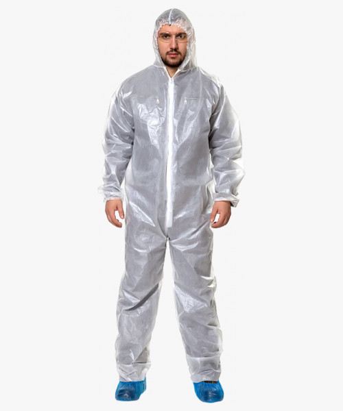 Комбинезон одноразовый ламинированный спанбонд 40 гр/м2 белый (ЧЗ)