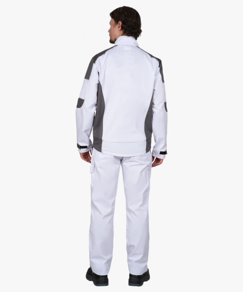 Костюм СИРИУС-ЦИТРИН куртка, брюки белый со средне-серым