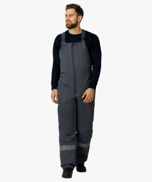 Полукомбинезон зимний Экспертный-Люкс (тк.Смесовая,210), т.серый