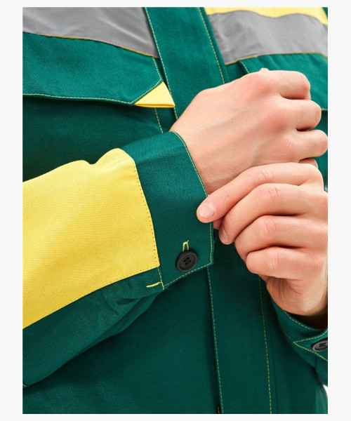 Костюм Сфера-2 СОП CH (тк.Смесовая,210) п/к, зеленый/желтый