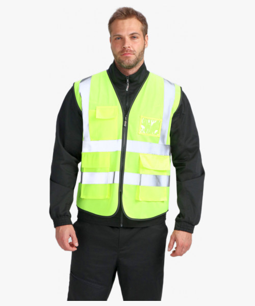 Жилет сигнальный ProfLineLeader СОП-4 (тк.Полиэфир,130), желтый