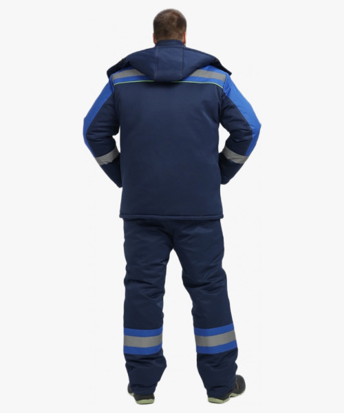 Костюм зимний Бивек-2 СОП (тк.Смесовая,210) пк, т.синий/васильковый/лимонный