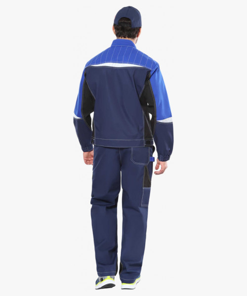 Костюм СИРИУС-ФАВОРИТ-МЕГА куртка, п/к т.синий с черным и васильковым, СОП