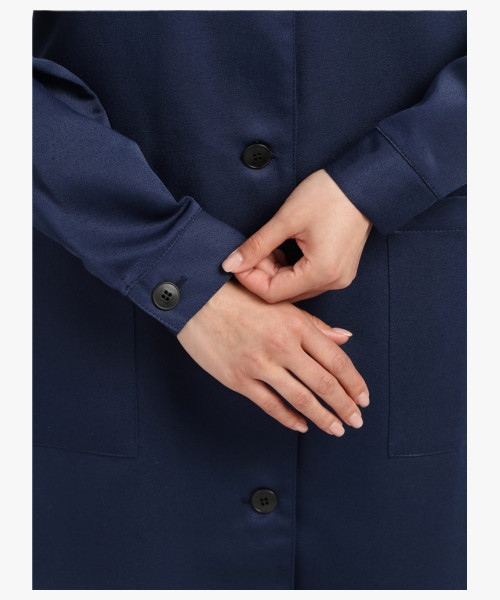 Халат женский Лигор (тк.Смесовая,210), т.синий/васильковый