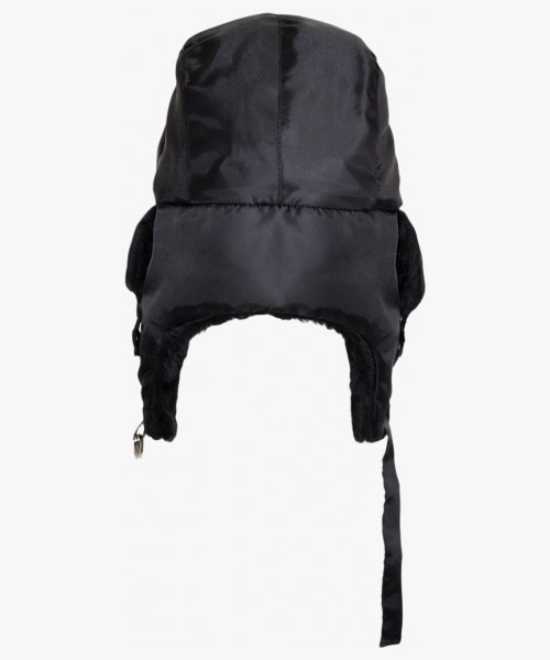 Шапка-ушанка СИРИУС-ЕВРО плюс черная (тк. Оксфорд)