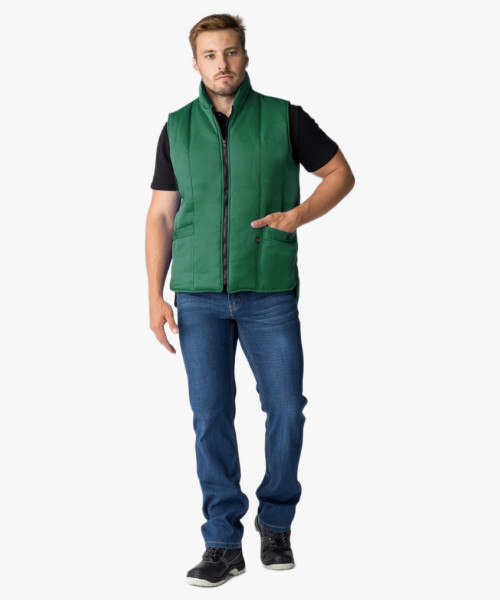 Жилет утепленный Универсальный (тк.Смесовая,210), зеленый