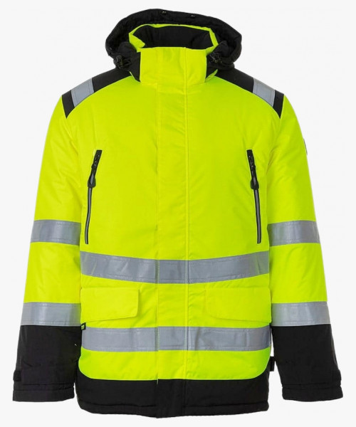 Куртка-парка сигнальная зимняя Brodeks KW217, цвет жёлтый, чёрный