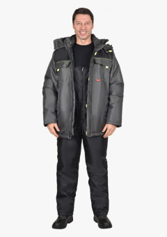 Костюм СИРИУС-ФАВОРИТ куртка, полукомбинезон, т.серый с серым