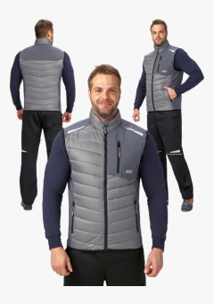 Жилет утепленный ProfLineLeader (тк.Нейлон/Софтшел), серый