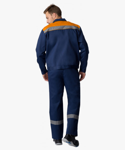 Костюм Труженик-2 СОП (тк.Смесовая,210) п/к, т.синий/оранжевый