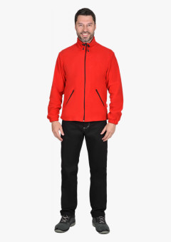 Куртка флисовая красная