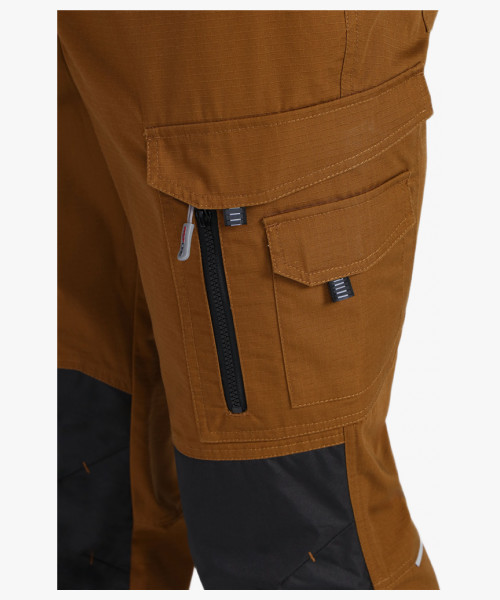 Костюм мужской летний ProfLineSpecialist-2 (тк.РипСтоп,240) полукомбинезон, коричневый/черный