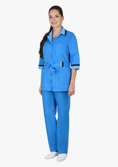 Костюм СИРИУС-ФЛОРА женский тёмно-голубой (СТ)