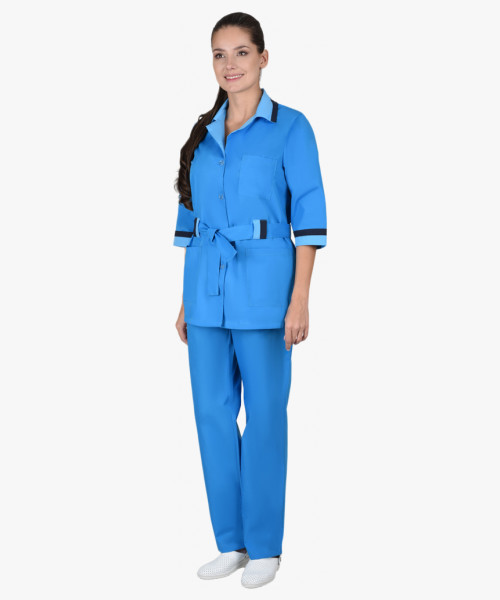 Костюм СИРИУС-ФЛОРА женский тёмно-голубой (СТ)