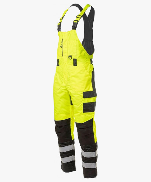 Полукомбинезон сигнальный зимний Brodeks KW 406, цвет жёлтый, чёрный