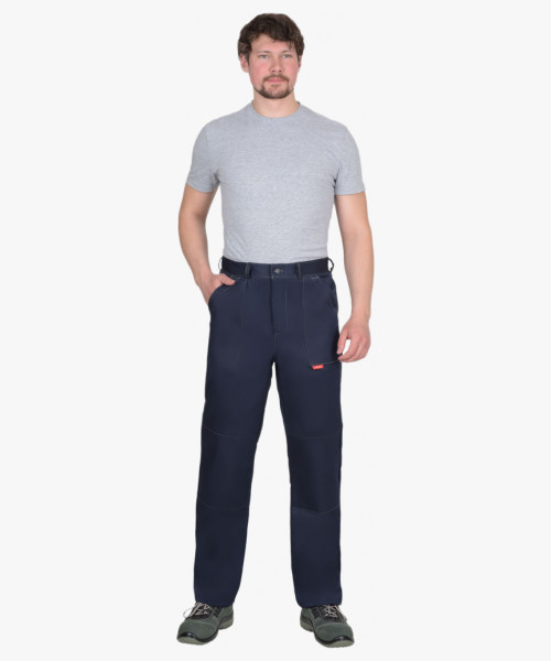 Костюм СИРИУС-СТАНДАРТ куртка, брюки т.синий с васильковым СОП 50 мм