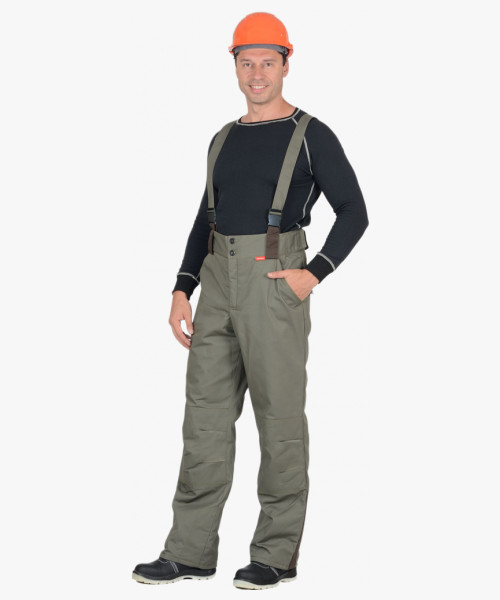 Костюм СИРИУС-КОБАЛЬТ куртка, брюки оливковый с темно-коричневым