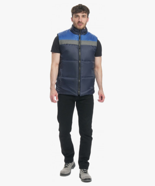 Жилет утепленный Экспертный СОП (тк.Оксфорд), т.синий/васильковый