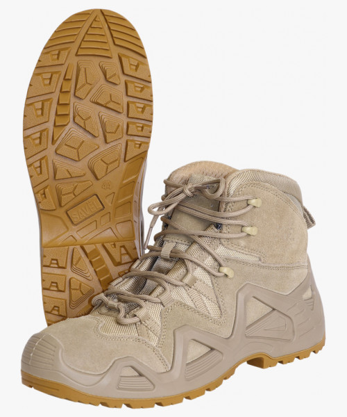 Ботинки СИРИУС-ДОЗОР замша (бежевые), ПУ-Нитрил