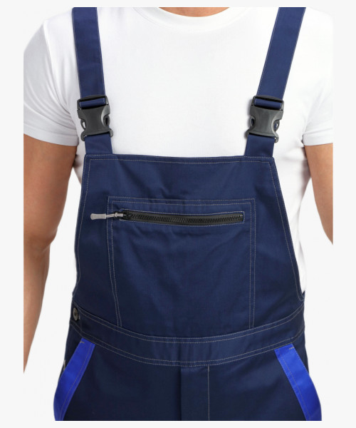 Костюм ProfLineBase-2 (тк. Твил, 210) полукомбинезон, т.синий/черный/васильковый