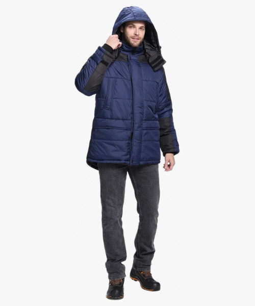 Куртка зимняя Европа (Дюспо), темно-синий/черный