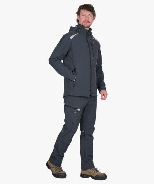 Куртка СИРИУС-СПЕЙС софтшелл сине-серая