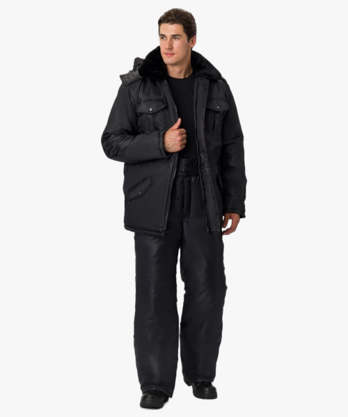 Костюм зимний для Охранника (брюки), черный