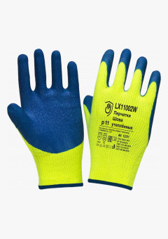 Перчатки утепл. акриловые со вспененным латекс. покрытием, цвет в ассортименте