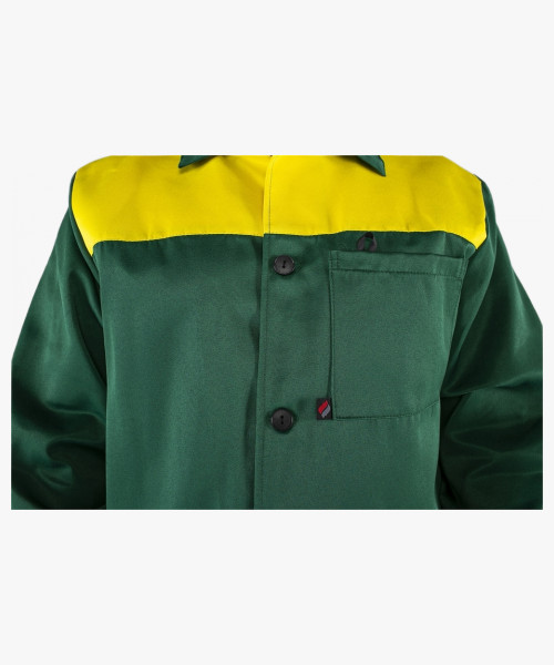 Костюм Стандарт (тк.Смесовая,210) брюки, зеленый/желтый