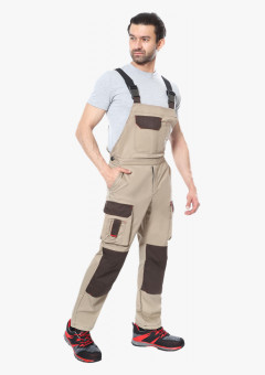 Полукомбинезон СИРИУС-ДЖЕТ БРАУН песочный с т.коричневым тк. мех. стрейч с ВО