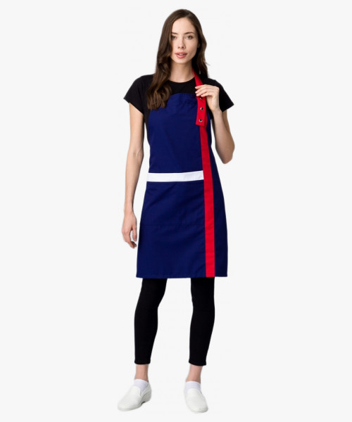 Фартук с грудкой универсальный Ниагара (тк.Форвард,210), т.синий/красный (026)