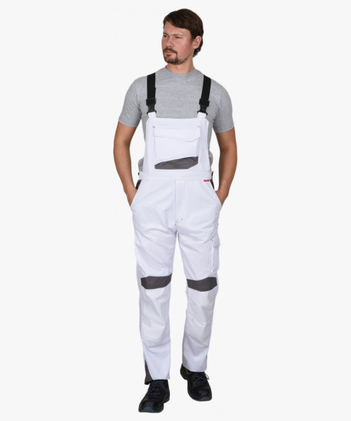 Полукомбинезон СИРИУС-ЦИТРИН белый со средне-серым