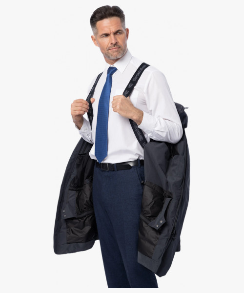 Куртка-парка зимняя пуховая мужская Brodeks KW233 Premium, цвет тёмно-серый