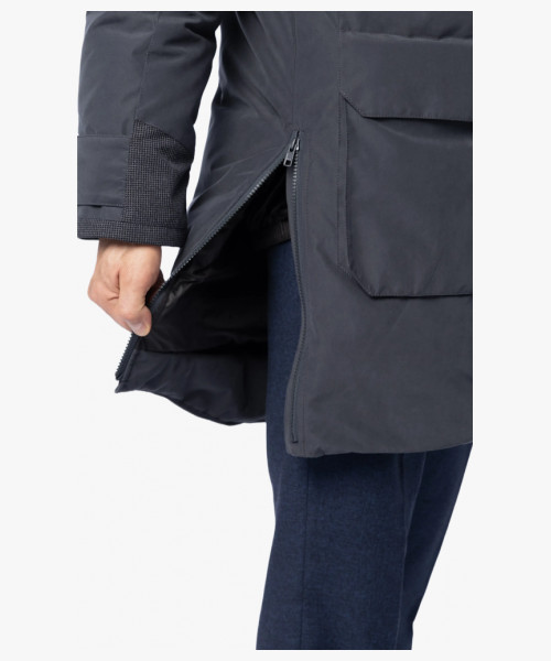 Куртка-парка зимняя пуховая мужская Brodeks KW233 Premium, цвет тёмно-серый