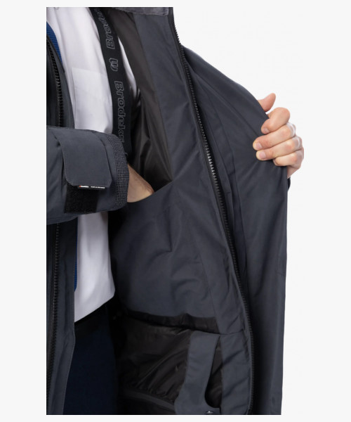 Куртка-парка зимняя пуховая мужская Brodeks KW233 Premium, цвет тёмно-серый