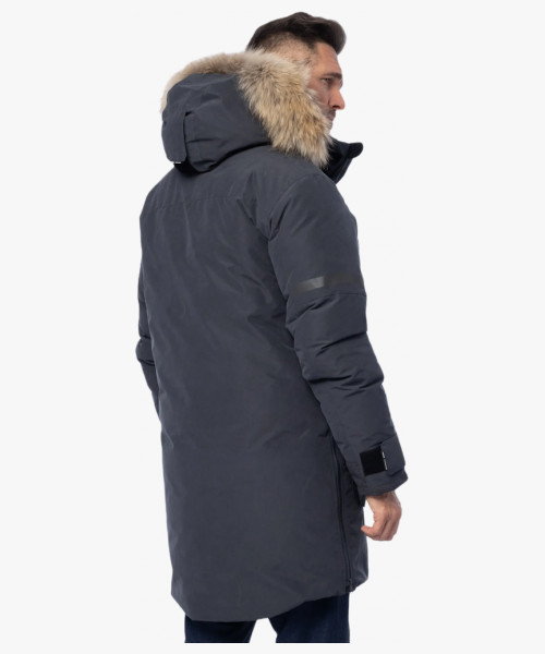 Куртка-парка зимняя пуховая мужская Brodeks KW233 Premium, цвет тёмно-серый