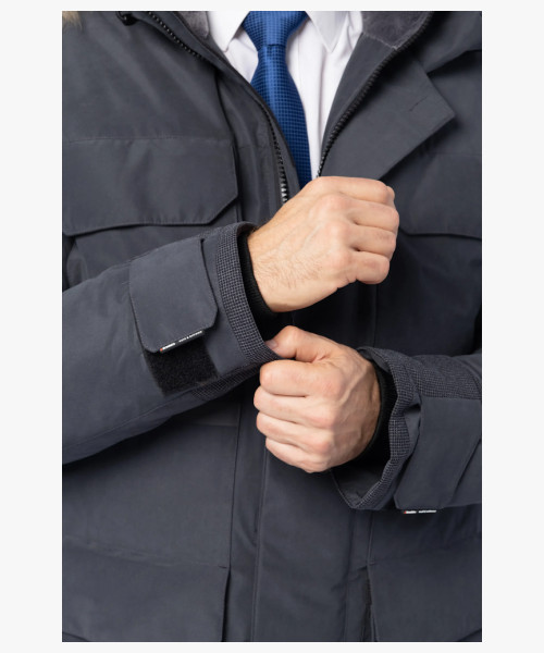 Куртка-парка зимняя пуховая мужская Brodeks KW233 Premium, цвет тёмно-серый