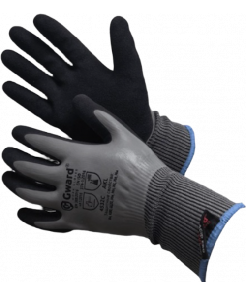 Перчатки с полным двойным латексным покрытием из HPPE-нити FL Acid Pro No-Cut Gward