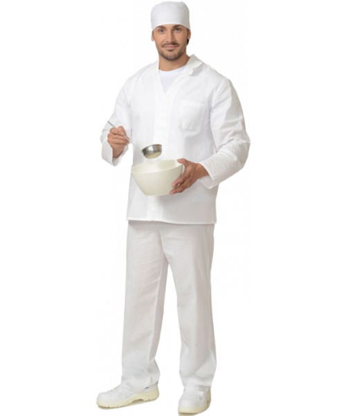 Костюм повара мужской белый
