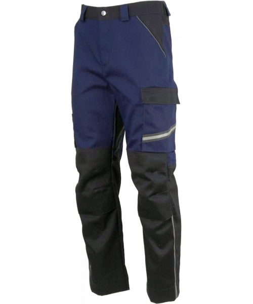 Брюки сварщика летние мужские 1 класса Brodeks FS 38-01, тёмно-синий, чёрный