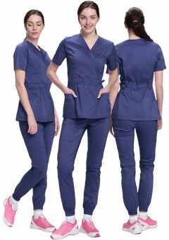 Костюм женский MedLine Оксана (тк.Стрейч,120), тёмно-синий
