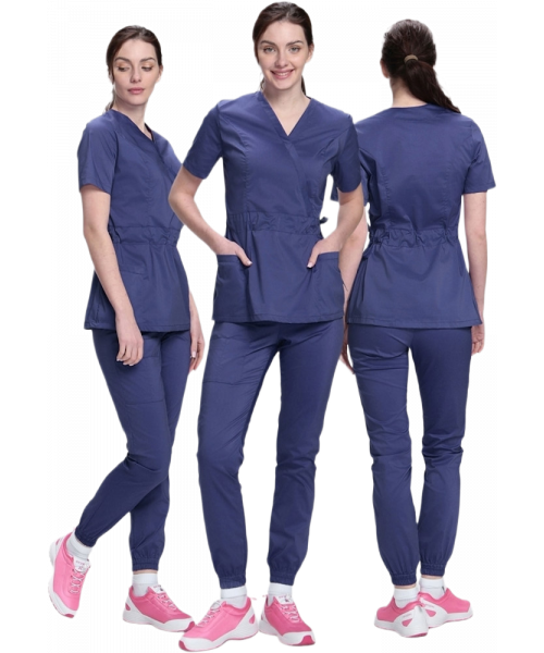 Костюм женский MedLine Оксана (тк.Стрейч,120), тёмно-синий