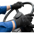 Перчатки ProfLineSpecialist нейлоновые с ПУ-покрытием, чёрный