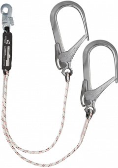 Строп Vento™ веревочный двойной с амортизатором aB22 110 и с карабинами vpro 0258, vnt aB22 110