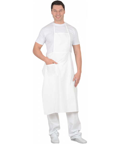 Фартук повара с грудкой (бязь) белый