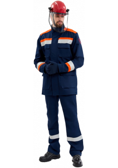 Костюм летний мужской Энергия-А (13,2 кал.), тёмно-синий, оранжевый